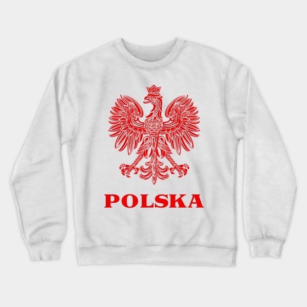 Vintage Style Poland/Polish Eagle Flag Crewneck Sweatshirt by DankFutura
